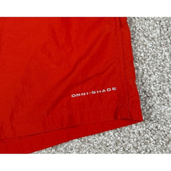 Columbia PFG Shorts Mens Large Red Swim Trunks Fishing Omni Shade Linerless - Picture 2 of 10